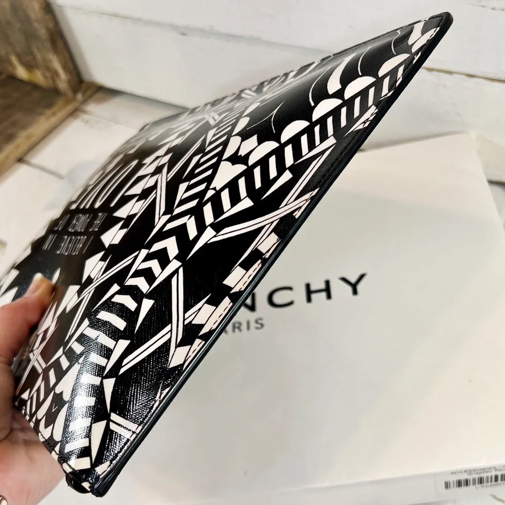 Givenchy “Power of Love” Coated Canvas Clutch/Pouch